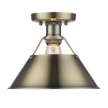  3306-FM AB-AB - Orwell 1-Light Flush Mount in Aged Brass